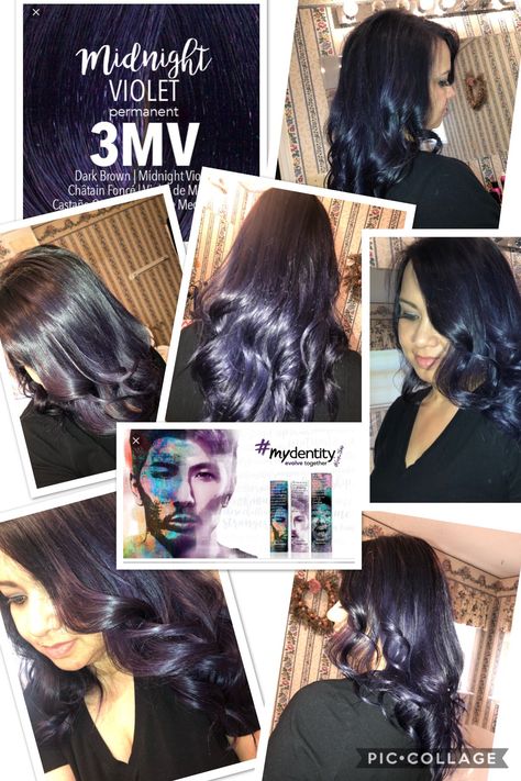 Midnight violet #violethair #midnightviolet #guytang 2vv Midnight Violet Black Hair, Midnight Purple Hair, Midnights Vinyl Lavender, Vibrant Violet Hair, Violette Fr Bangs, Guy Tang, Violet Hair, Violet, Hair