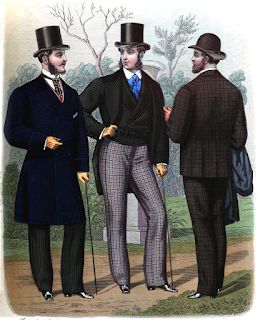 A Brief Look at Men's Fashion in the 1870s - Mistress of Disguise Victorian Mens Fashion, 19th Century Men, Victorian Men, Victorian Gentleman, 1870s Fashion, Victorian Man, Clothing Guide, 19th Century Fashion, Victorian Women