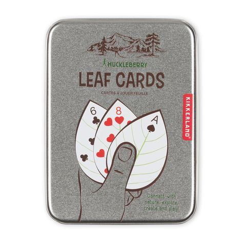 Huckleberry Leaf Cards Classic Card Games, Playing Cards Design, Leaf Cards, Classic Card, Shaped Cards, Perfect Game, Playing Card, Gift List, Leaf Shapes