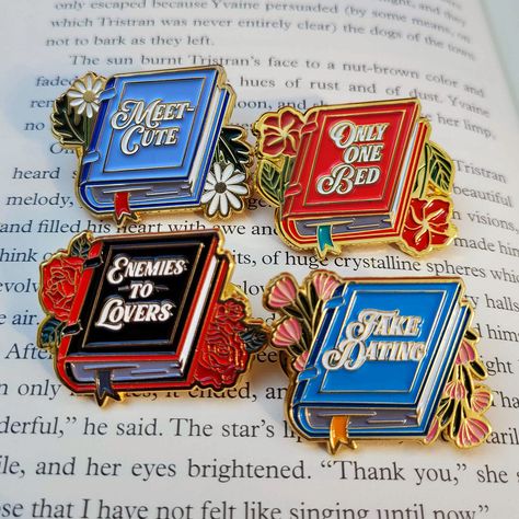 Fanfic Trope Pin Collection Book Badge, Merch Aesthetic, Book Merch, Star Trek Tv, Library Aesthetic, Fav Books, Bookish Merch, Good Omens Book, Academia Fashion