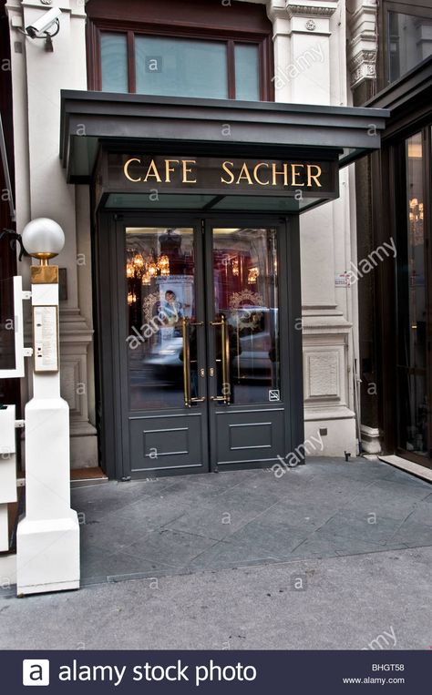 Exterior of Cafe Sacher in central Vienna Austria Stock Photo: 28029716 -  Alamy Vienna Austria Restaurants, Cafe Landtmann Vienna, Cafe Central Vienna, Cafe Sacher Vienna, Vienna Cafe, Flower Cafe, Vienna Travel, Vienna Austria, Silk Road