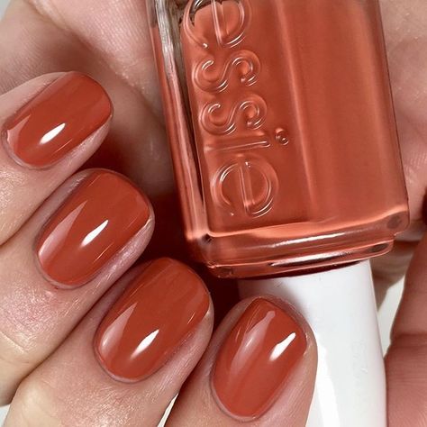 Rocky Rose Essie, Essie Rocky Rose, Rust Nail Color, Essie Nail Polish Colors, Essie Nail Colors, Brown Nail Polish, Nail Station, Brown Nails Design, Fun Nail Colors