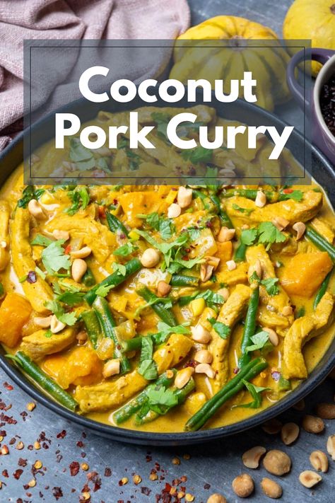 Thai Pork Curry, Coconut Pork, Curry Pork Chops, Pork Fillet Recipes, Coconut Curry Recipes, Comfort Recipes, Pork Curry, Leftover Pork, Pork Fillet