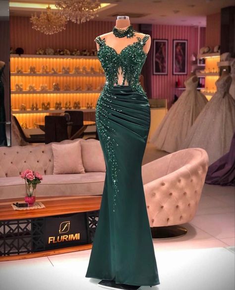 Dark Green Dress Formal, Evening Dresses Green, Red Prom Dress Sparkly, Green Dress Formal, Dinner Gowns, Dinner Gown, Green Wedding Dresses, Dark Green Dress, Cheap Evening Dresses