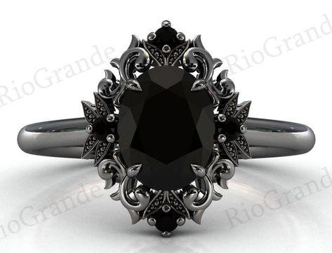 A Warm Welcome To R I O G R A N D E J E W E L R Y A Unique jewelry Studio, Which has all that Somebody Can imagine. About The Item- This is a beautiful AAA Natural Black Onyx and Black Spinel engagement ring. This will be the perfect affordable gift for all occasion, whether its birthday, anniversary, for your wife or girlfriend. All of our jewelry are always made of Precious Metal Like 925 Silver, solid gold or platinum using natural gemstones and Moissanites and diamonds. All of our diamonds a Goth Wedding Ring, The Dursleys, Goth Engagement Rings, Female Harry Potter, Antique Wedding Ring, Wedding Ring Black, Gothic Wedding Rings, Engagement Ring Black, Gothic Engagement Ring