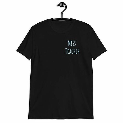 Et Tu, Amor? on Instagram: “How many times have you heard your students call you "Miss Teacher"? Link in Bio 👩‍🏫 #teacher #missteacher #education #iforgotyourname…” Embroidered Tshirt, High Quality T Shirts, New Yorker, Black And Navy, Heavy Cotton, Grey And White, Unisex T Shirt, Stitching, T-shirt