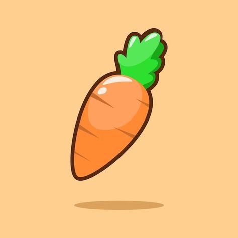 Carrot Illustration Cute, Cute Carrot Drawing, Carrot Illustration, Carrot Cartoon, Carrot Drawing, Carrot Art, Orange Illustration, Cute Carrot, Mini Carrots