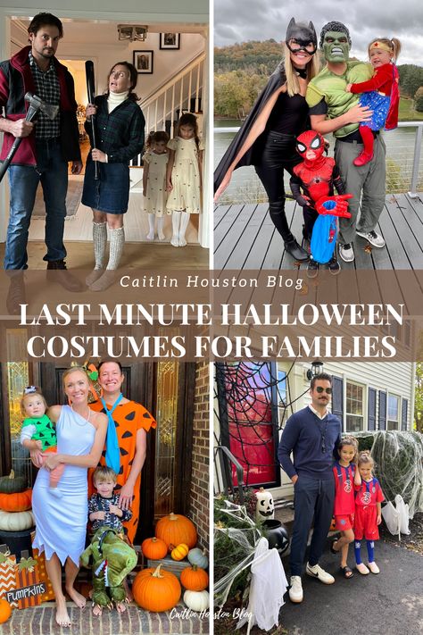 Are you looking to purchase easy family Halloween costumes or inspiration for a last minute homemade Halloween costume for your family? Here are some of the family costumes we have worn over the last few years! A special thanks to... Read More The post Last Minute Family Halloween Costume Ideas appeared first on Caitlin Houston. Halloween Costumes Winter, Easy Family Halloween Costumes, Family Halloween Costume Ideas, Family Photo Inspiration, Family Halloween Costume, Pottery Barn Christmas, Last Minute Halloween, Homemade Halloween Costumes, Holiday Photoshoot