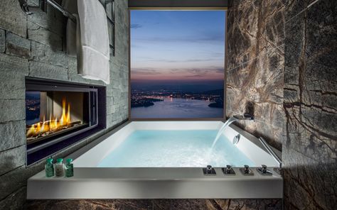 UrbanDaddy | Slideshow: Bürgenstock Hotel & Alpine Spa Lake Lucerne Switzerland, Lake Lucerne, Switzerland Hotels, Lucerne Switzerland, Wellness Resort, Lucerne, Four Seasons Hotel, Hospitality Design, Bar Lounge