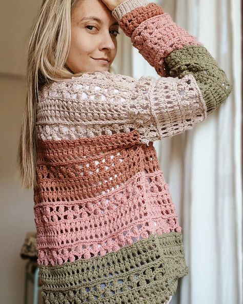 Diy Crochet Sweater, Crochet Cardigan Tutorial, Cardigan Sweater Pattern, Crochet Sweater Design, Crochet Cardigans, Gilet Crochet, Crochet Cardigan Sweater, Crochet Sweater Pattern Free, Crochet Coat