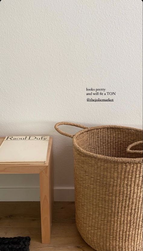 Laundry Basket Aesthetic, Aesthetic Laundry Basket, Aesthetic Laundry, Basket Aesthetic, Raoul Dufy, Cafe Shop Design, Cafe Shop, Interior Inspo, Wicker Laundry Basket