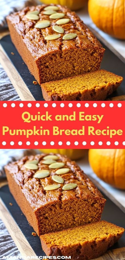 Looking for pumpkin bread recipes? This delicious pumpkin bread recipe is easy to make and perfect for any occasion. Pair it with lunch ideas, dinner recipes, or your favorite pumpkin recipes for a cozy meal. Pumpkin Bread Recipes, Pumpkin Puree Recipes, Pumpkin Bread Easy, Pumpkin Bread Recipe, Cozy Meals, Delicious Pumpkin, Fall Baking, Pumpkin Bread, Breakfast Treats