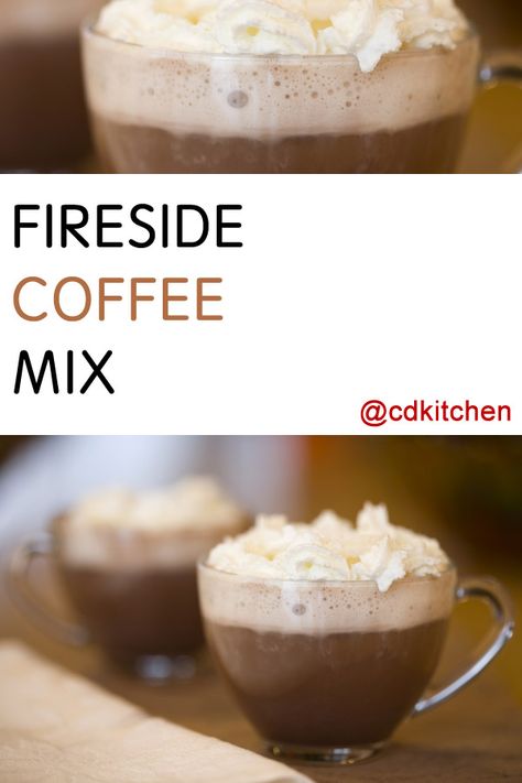 Instant Christmas Coffee, Instant Drink Mix Recipes, Coffee Mixes Recipes, Diy Drink Mixes, Instant Coffee Recipes Hot Drinks, Fireside Coffee Mix Recipe, Powdered Drink Mix Recipes, Fireside Coffee, Cocoa Mix Recipe