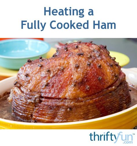 The ham you purchase at the market is typically fully cooked. It can be served cold or easily heated up in your oven, following the instructions for temperature and time. This is a guide about heating a fully cooked ham. Cooked Ham Recipes, Pre Cooked Ham Recipes, Cooking Ham In Oven, Baked Easter Ham, Boneless Ham Recipe, Ham Cooking Time, Recipes With Cooked Ham, Cooking Spiral Ham, Baking Easter