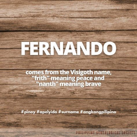 FERNANDO comes from the Visigoth name, "frith" meaning peace and "nanth" meaning brave. Visigothic, Spanish Names, Name Meaning, To Move Forward, Names With Meaning, First Names, Elf, Meant To Be, The Originals