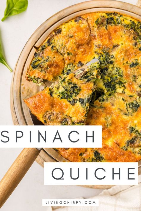 Crustless Spinach Quiche Crustless Spinach Quiche, Easy Breakfast Casserole Recipes, Spinach Breakfast, Best Keto Meals, Meals Of The Day, Spinach Quiche, Breakfast Casserole Easy, Breakfast Quiche, Soup Recipes Slow Cooker