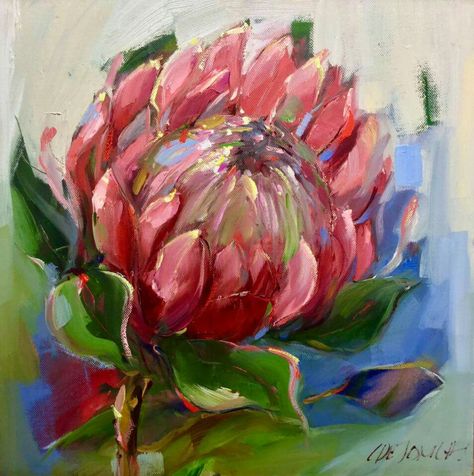 Flower Photography Art, Protea Art, Easy Flower Painting, Small Canvas Paintings, Flower Painting Canvas, Abstract Floral Paintings, Watercolor Flower Art, Art Painting Gallery, Flower Art Painting