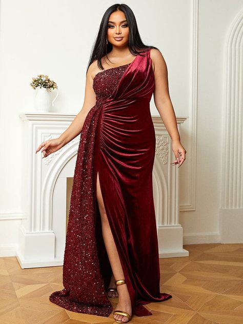 - MISS ORD Prom Dress Pattern, Draping Wedding, Wine Red Dress, Sparkly Party Dress, Plus Size Prom, Plus Size Formal, Burgundy Prom Dress, Evening Dresses Plus Size, Langer Rock