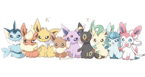 Pokemon All Eevee Evolutions, Eevee Evolutions Art, Eevee Evolutions Tattoo, Evee Evolution Art, Cute Eeveelutions, Pokemon Wallpaper Desktop, All Eevee Evolutions, Pokémon Eevee, Eevee Wallpaper