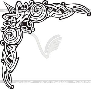 Celtic decorative corner - vector image Celtic Corners, Celtic Tattoo For Women, Mandela Patterns, Decorative Corner, Android Design, Celtic Tattoo, Celtic Knot Designs, Graphic Design Course, Celtic Patterns