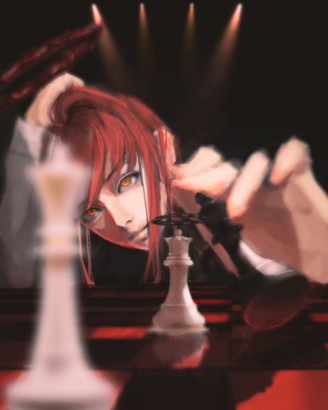 ⭐️ HALS ⭐️ on Twitter: "Checkmate ♟… " Anime Pictures, Chainsaw Man, Male Art, Anime Poses, Chainsaw, Cute Icons, Pose Reference, Anime Fanart, Chess