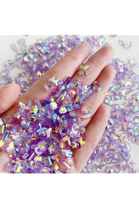 150 Pcs Multi Shapes Nail Art Rhinestones Flatback Crystal Gems Nails Art Decoration Nail Stones Shiny Nail Rhinestones DIY Nail Art Design (07 Aurora Purple) Nail Stones, Nail Rhinestones, Nail Art Designs Diy, Shiny Nails, Diy Rhinestone, Gem Nails, Diy Nail Art, Nail Art Rhinestones, Rhinestone Nails