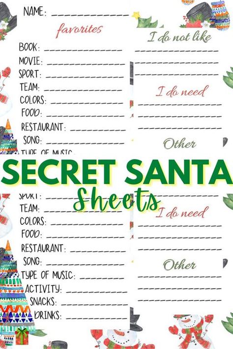 Secret Santa Name Draw, Secret Santa Rules, Rule 33, Secret Santa List, Secret Santa Questionnaire, Name Drawings, Santa List, Christmas Gift Exchange, Love Anniversary Quotes