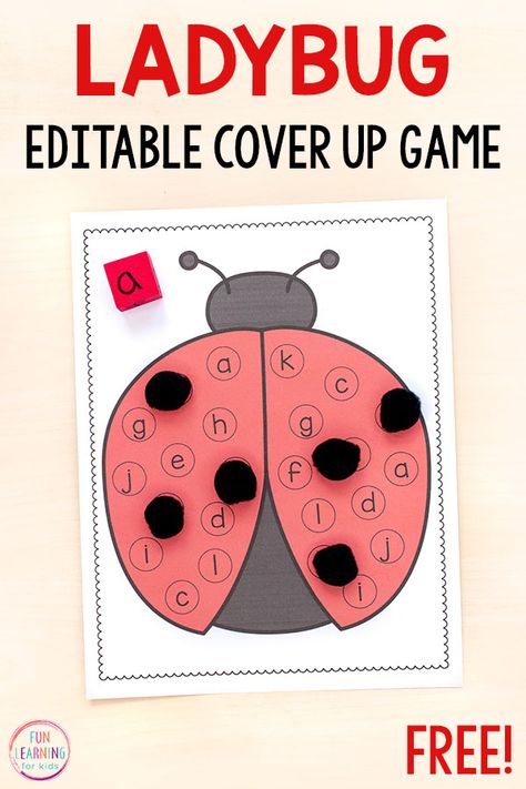 This ladybug alphabet activity will make learning letters and letter sounds so much fun this spring! Grouchy Ladybug Activities, Insect Alphabet, Preschool Insects, Ladybug Alphabet, Ladybugs Preschool, Mfw Kindergarten, Bug Activities, Literacy Activities Preschool, Learning Alphabet