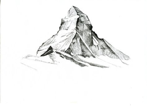 Love this sketch. Matterhorn Tattoo, Tattoo Berge, Kendall Tattoo, Architecture Representation, Paris Tattoo, Artwork Inspiration, Sketch Inspiration, Art Nature, Pencil Art