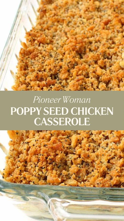 Pioneer Woman Poppy Seed Chicken Casserole Six Sisters Dinner Recipes, Chicken Crackers, Poppy Seed Chicken For A Crowd, Poppy Chicken Casserole, Easy Poppy Seed Chicken Casserole, Chicken Poppyseed, Poppyseed Chicken Casserole, Rotel Chicken, Poppyseed Chicken