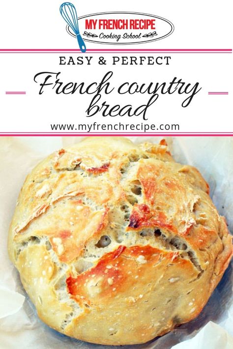 Country French Bread Recipes, French Country Bread Recipe, Dutch Oven French Bread, French Bread In Dutch Oven, Crusty Bread Recipe Dutch Oven, Country French Bread, Country Bread Recipe, French Country Cooking, Choux Dough