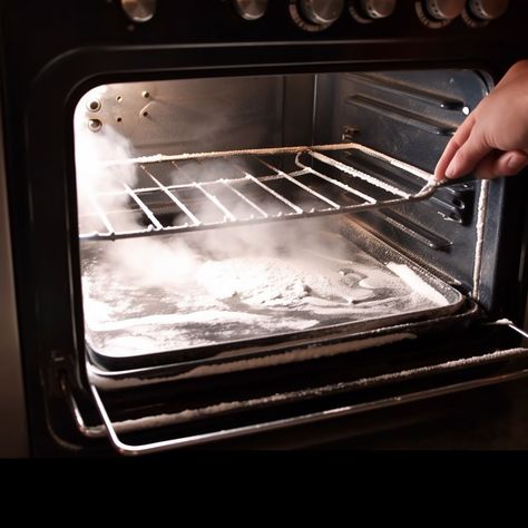 Here's one ridiculously easy trick to clean your oven for good Baking Soda Oven Cleaner, Easy Oven Cleaner, Best Oven Cleaner, Oven Cleaner Diy, Sausage Breakfast Muffins, Diy Oven, Oven Cleaning Hacks, Homemade Oven Cleaner, Clean Your Oven