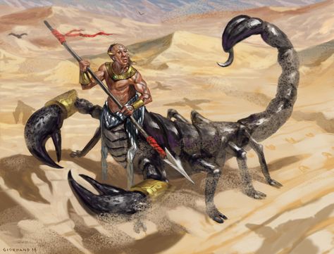 Egyptian Creatures, Egyptian Scorpion, Gods And Monsters, Types Of Dragons, Creatures Art, Fantasy Sci Fi, Conan The Barbarian, Sci Fi Horror, Fantasy Setting