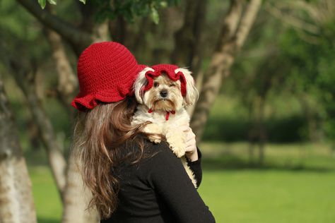 Crochet A Bucket Hat, Dog Bucket Hat, Crochet Dog Hat, Matching Hats, Knitting Diy, Cute Asian Babies, Asian Babies, Dog Hat, Crochet Stuff