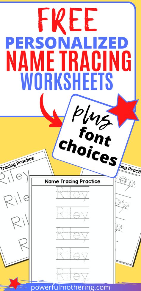 Get started with Free Name Tracing Worksheets – fun and educational worksheets for teaching name writing skills!#FreeFonts #FontLove #FontObsessed #FontAddict #FontFreebies Learning To Print Name, Learn To Write Your Name Free Printable, Pre K Name Tracing, Practicing Name Writing, New Years Tracing Preschool, Name Crafts Free Printable, Printing Names Free Printable, Name Handwriting Practice Free Printable, Tracing Fonts Free