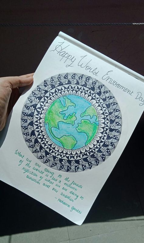 Okay so I created this amazing mandala art for this special day!! Hope you like it!:-) Environment Day Mandala Art, Environmental Day, Happy World Environment Day, Name Design Art, Feather Drawing, Easy Mandala, Easy Mandala Drawing, Simple Mandala, World Environment Day