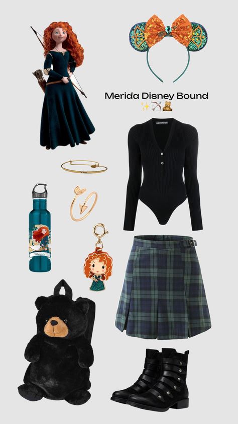 Merida Disney Outfit ✨🧸🏹 #disneybound Disney Princess Disneybound, Merida Outfit, Merida Costume, Disney Character Outfits, Merida Disney, Disney Bound Outfits Casual, Disney Princess Costumes, Disney Dress Up, Disney Princess Outfits