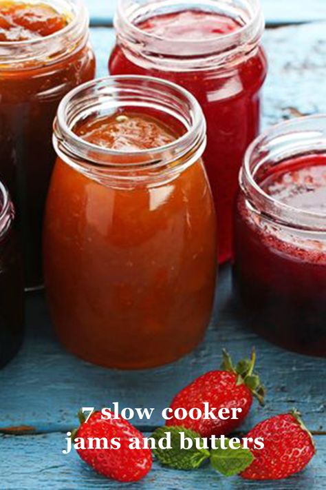 Slow Cooker Strawberry Butter, Slow Cooker Jam, Crockpot Jam, Slow Cooker Pumpkin Butter, Rhubarb Butter, Slow Cooker Hacks, Refrigerator Jam, Savory Jam, Slow Cooker Bacon