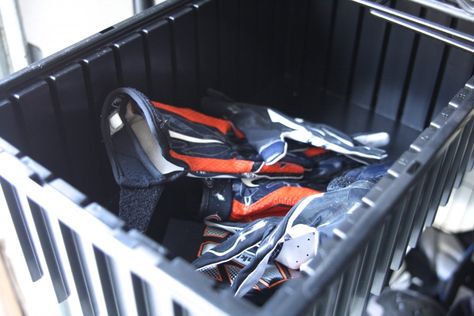 Organized Baseball Gear by Simply Organized Simply Organized, Deodorize Shoes, Baseball Bag, Baseball Ticket, Iowa Hawkeye, Nationals Baseball, Gear Organizer, Baseball Gear, Baseball Uniforms