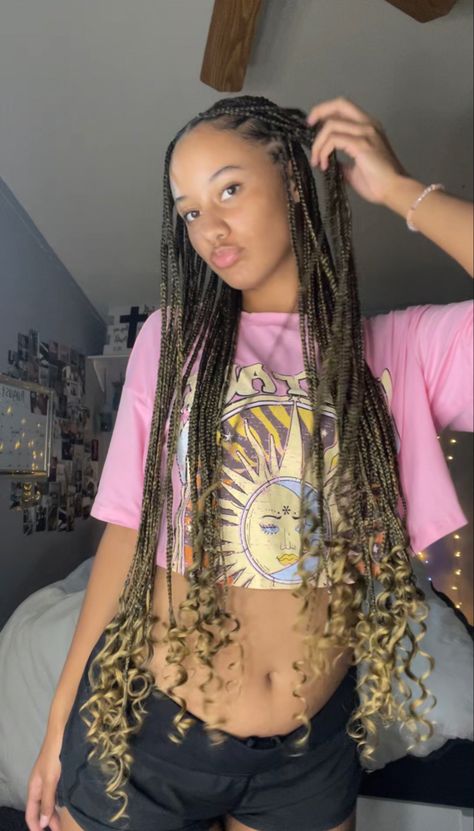 27 Knotless Braids, Braids Mixed Girl, Mixed Girl, Braid Inspiration, Girls Braids, Knotless Braids, Black Hairstyles, 7th Grade, Dream Hair