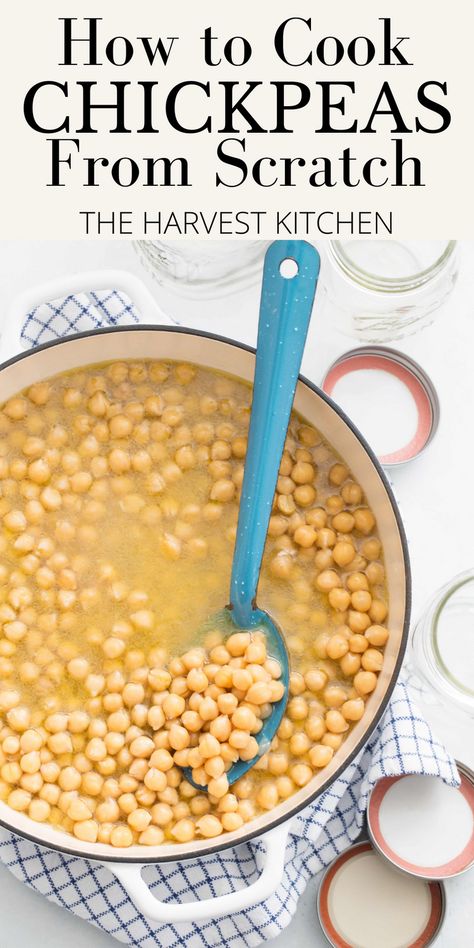 Cook Chickpeas, Chickpea Recipes Easy, Garbanzo Bean Recipes, Cooking Garbanzo Beans, Burger Mix, Harvest Kitchen, Italian Chopped Salad, Dry Chickpeas, Chickpea Recipes