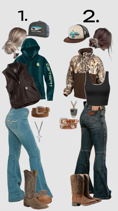 Cold weather fits Carhartt Women Outfits Hoodie, Cold Weather Country Outfits, Western Cold Weather Outfit, Pbr Outfit For Women Winter, Cold Weather Western Outfits, Comfy Country Outfits, Country Outfits For School, Carhartt Women Outfits, Country Winter Outfits