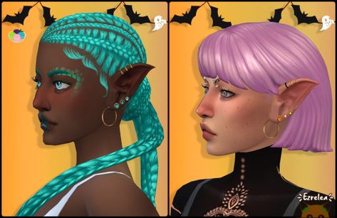 (25) Ezrelea on Tumblr Elf Ears Earrings, Sims 4 Alien, Alien Ears, Zombie Christmas, Elf Ears, Sims 4 Collections, Ear Earrings, Ts4 Cc, Sims Mods