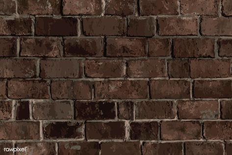 Dark brown brick textured background vector | free image by rawpixel.com / Niwat Red Brick Aesthetic, Dark Brown Brick House, Interior With Brick Wall, Leather Brown Sofa, Brown Brick Exterior, Brick Wall Interior Design, Brown Brick Wall, Dark Brick Wall, Floor Brick