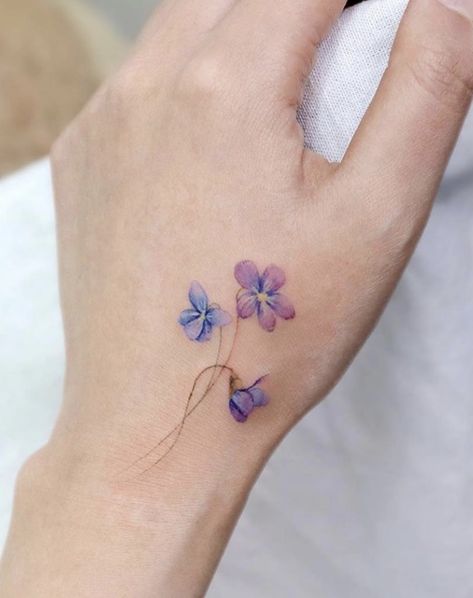 Hand Palm Tattoos, Pansy Tattoo, Flower Finger Tattoos, Violet Flower Tattoos, Unique Hand Tattoos, Tiny Flower Tattoos, Side Hand Tattoos, Full Hand Tattoo, Mandala Hand Tattoos