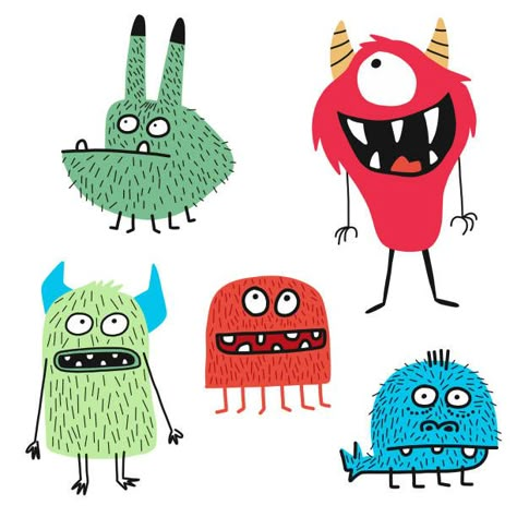 Cartoon Monsters Illustrations, Royalty-Free Vector Graphics & Clip Art - iStock Monsters Vs Aliens, Cute Monsters Drawings, Doodle Monster, Dragon Silhouette, Monster Drawing, Funny Monsters, Monster Illustration, Illustration Photo, Cartoon Monsters