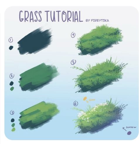 Grass Drawing, Gambar Lanskap, Background Anime, Forest Drawing, Grass Painting, Concept Art Tutorial, Digital Painting Techniques, Digital Art Beginner, Background Drawing