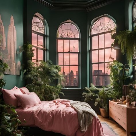 🌿Daydreams of green🌿 #green #fantasy #ai #aiart #interiordesign #home #homedecor Green Painted Rooms, Inspo Board, Room Inspiration Bedroom, Room Inspiration, Room Decor, Interior Design, Bedroom, Green, Quick Saves