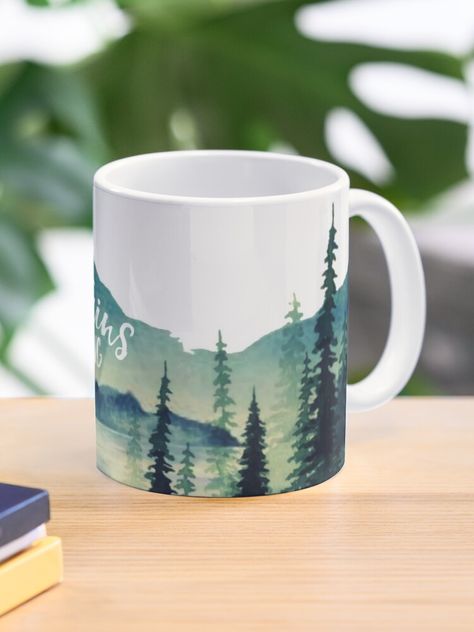 Mug Painting Ideas Diy, Mt Shasta California, Shasta California, Mountain Mug, Painting Pottery, Ceramic Cafe, Xmas 2022, Painted Coffee Mugs, Mt Shasta