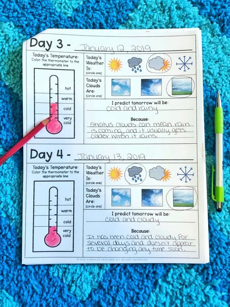 Weather Elementary, Weather Journal, Spring Science Activities, Climate Activities, Weather Unit Study, Weather For Kids, Weather Activities For Kids, Teaching Weather, Spring Science